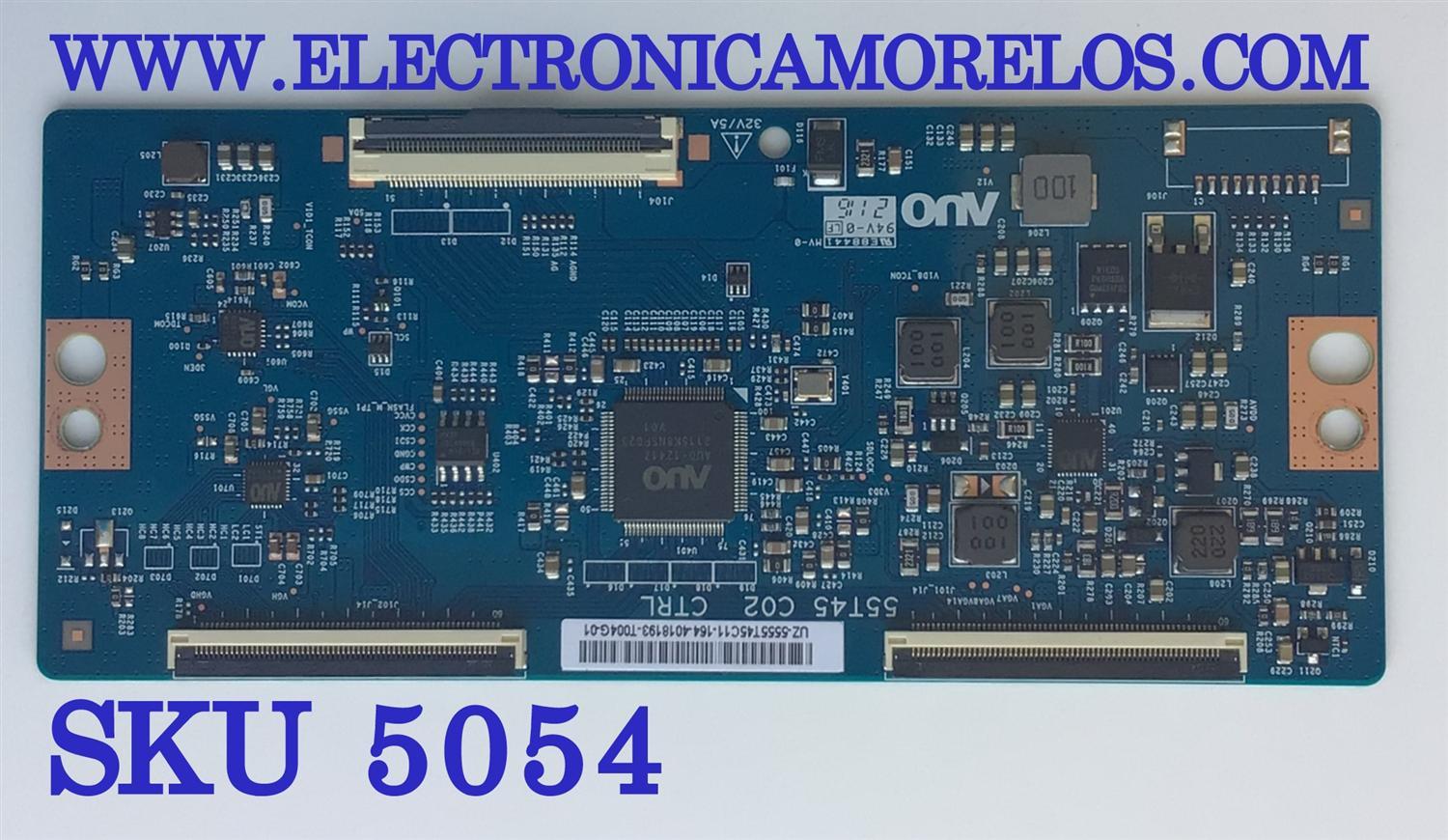 T-CON ORIGINAL PARA TV VIZIO / NUMERO DE PARTE 55-55T45.C11 / 55T45 C02 CTRL / 5555T45C11 / PENEL TPT550WR-QVN10.U REV:SB0AE / DISPLAY T550QVN10.0 / MODELO M55Q6M-K01 / V555-J01